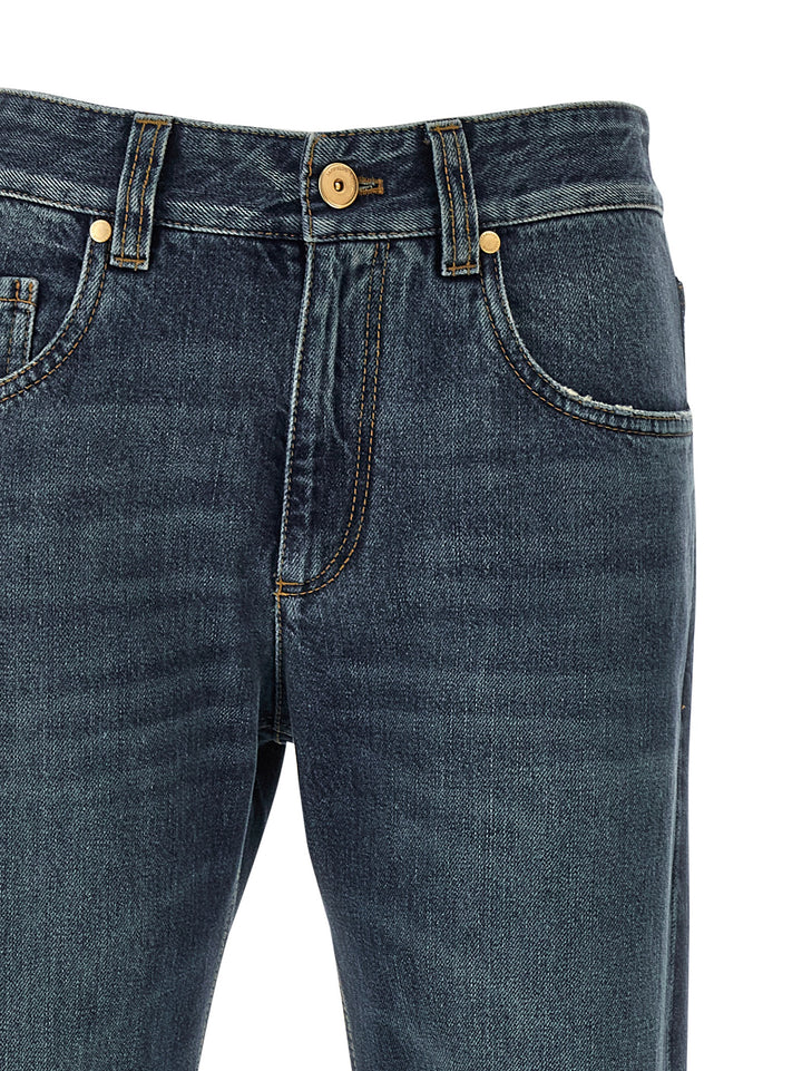 Brunello Cucinelli The Column Jeans - Blue | 417972847059d19a55eb86c57c52ecf0aa335529