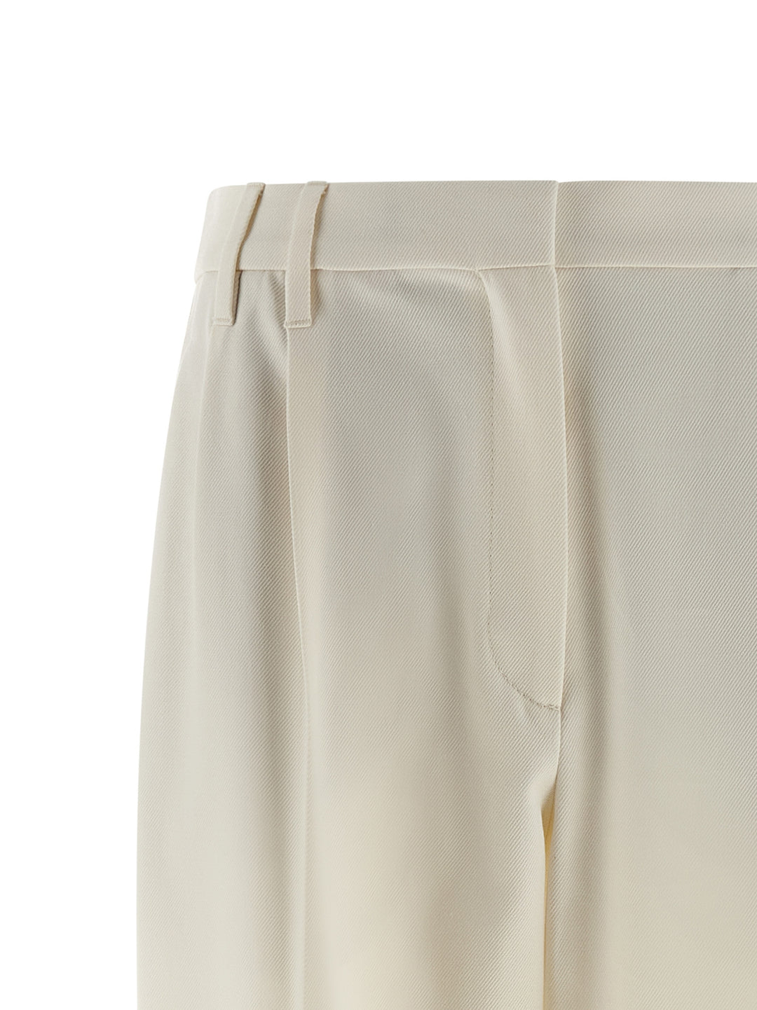 Brunello Cucinelli Slouchy Pants - White | a640581099c661609efd80f437a23c081fafc1bd