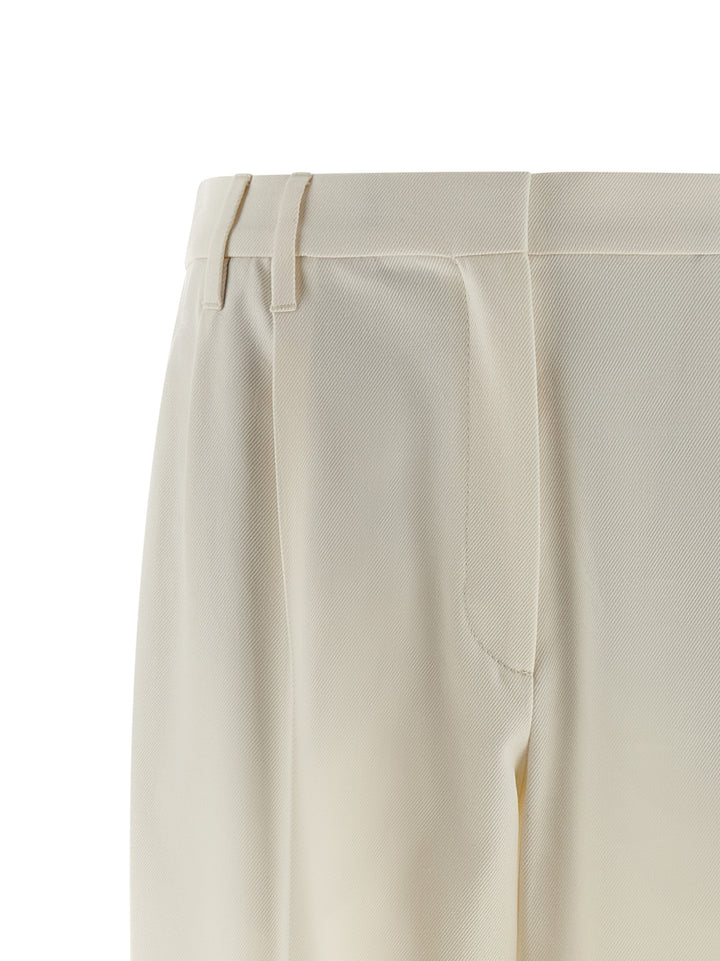 Brunello Cucinelli Slouchy Pants - White | a640581099c661609efd80f437a23c081fafc1bd