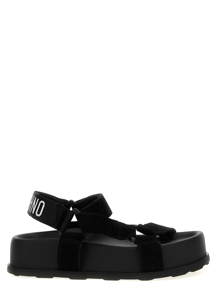 Moschino Suede Sandals - Black | 9f28c2858db2d6086fe3ec5ab98e54028f0607f8
