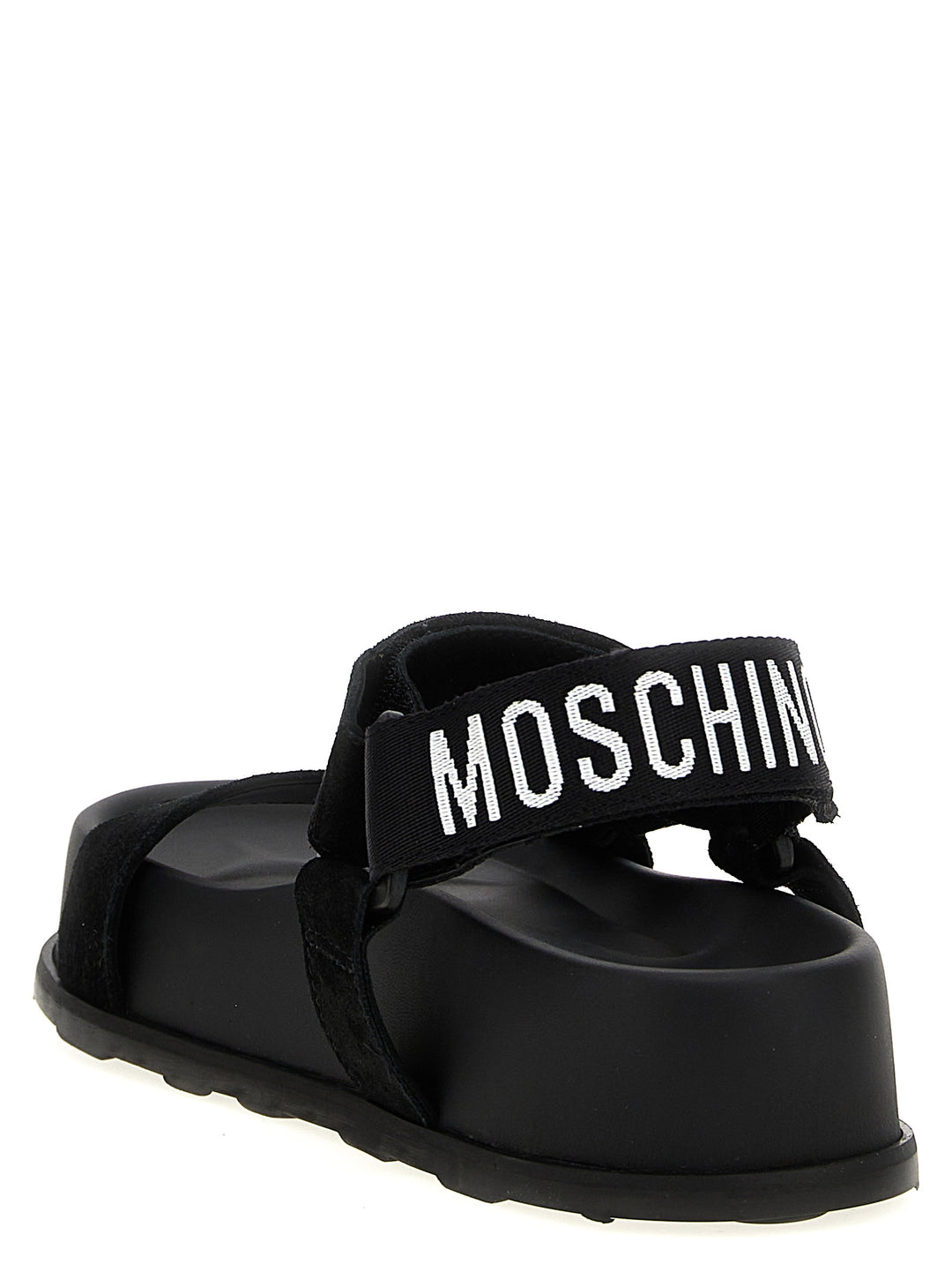 Moschino Suede Sandals - Black | f59e5ea8683b62dad157003c57c20b54764e2c69