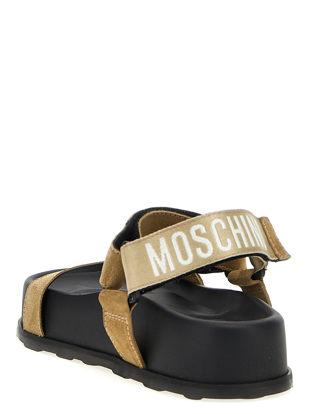 Moschino Suede Sandals - Beige | 09cc2cc3f9257a9aa442cb85efaf1dad02875bb9