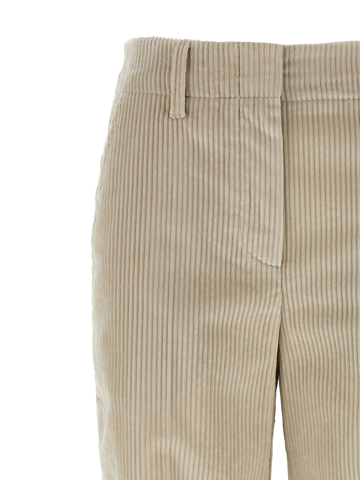 Brunello Cucinelli Monile Velvet Pants - Beige | 1e1f9f68a6a0bb5a18f28d7f406af249d6a157ed