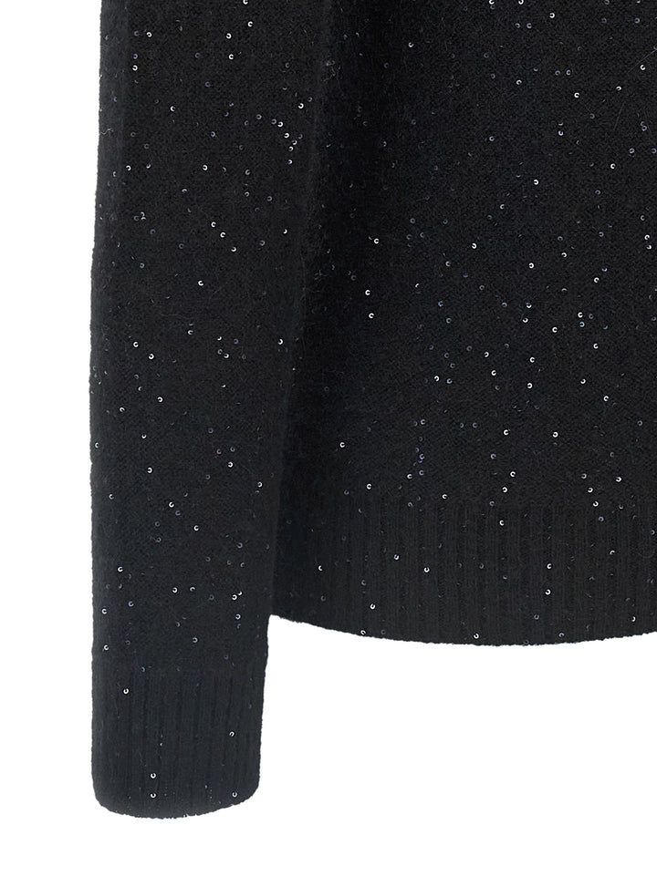 Fabiana Filippi Sequin Turtleneck Sweater Sweaters and Cardigans - Black | ee1043dc4ca6bfa7faafbe0fe6b9e9fe33bb9464