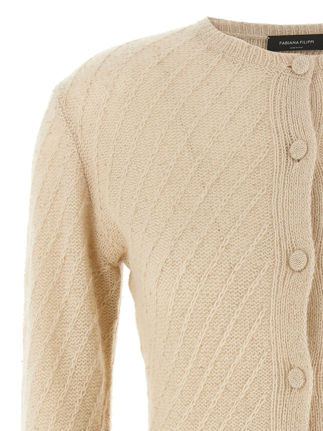 Fabiana Filippi Sequin Crochet Cardigan Sweaters and Cardigans - Beige | fc0fc9c430feb197135e71897ac76c5f515bd678
