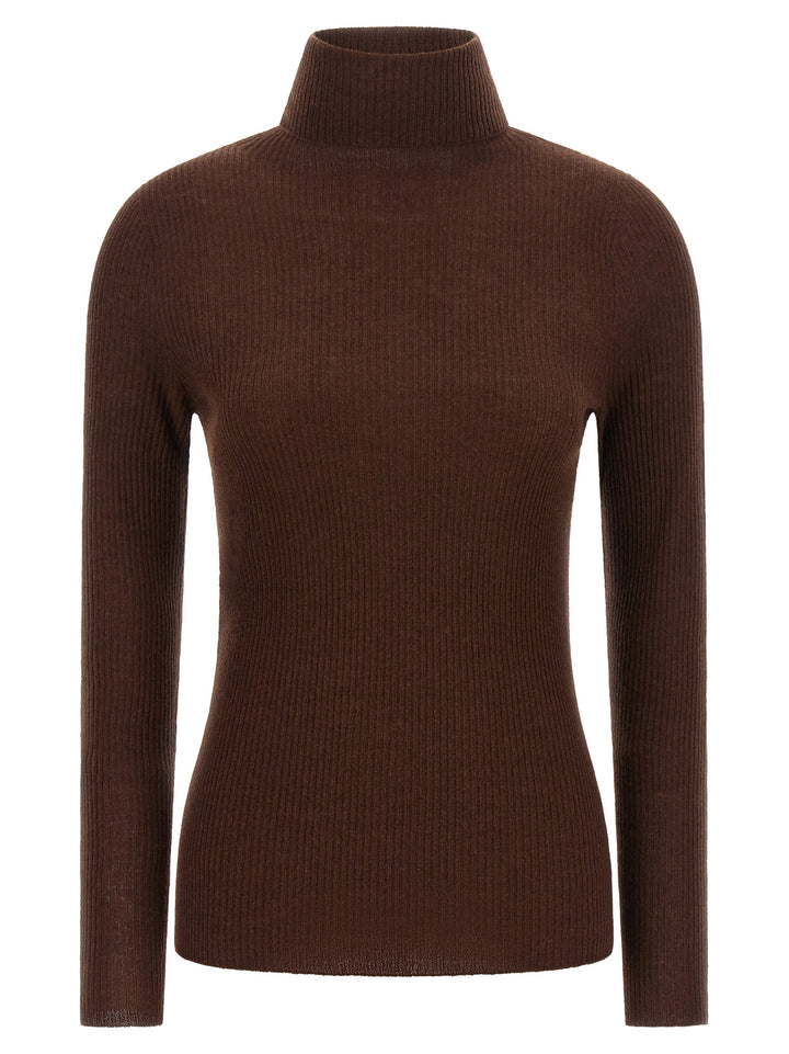 Fabiana Filippi Ribbed Turtleneck Sweater Sweaters and Cardigans - Brown | dd1d7b115f71018c02f1e064cc82da10af5381c7