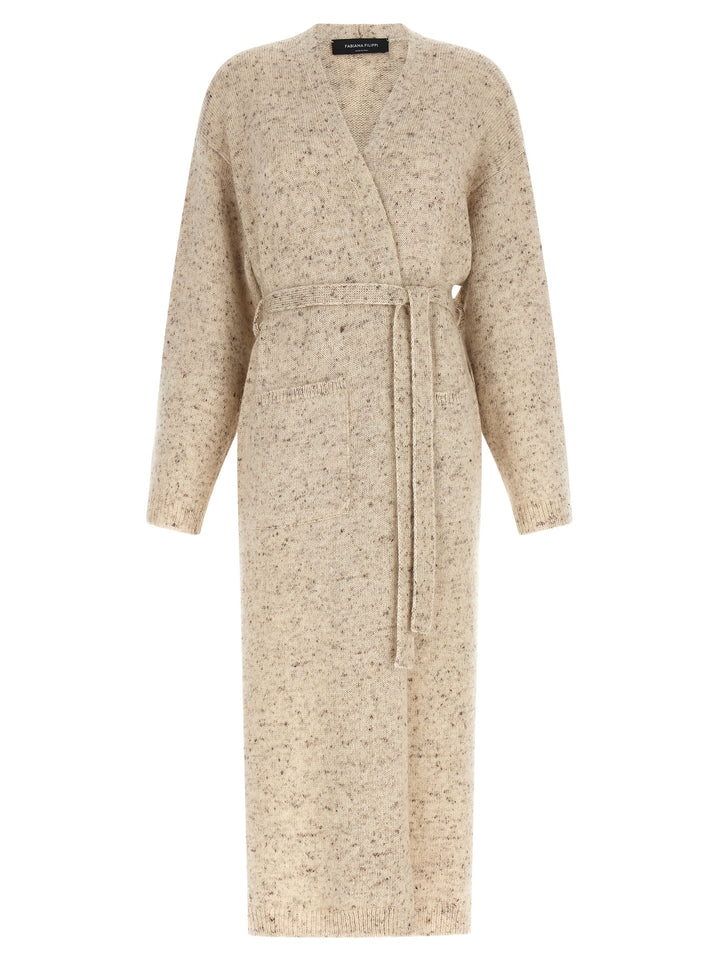 Fabiana Filippi Buttoned Yarn Cardigan Sweaters and Cardigans - Beige | d3ee47491665ad9af61e455815c2a193b1c202da