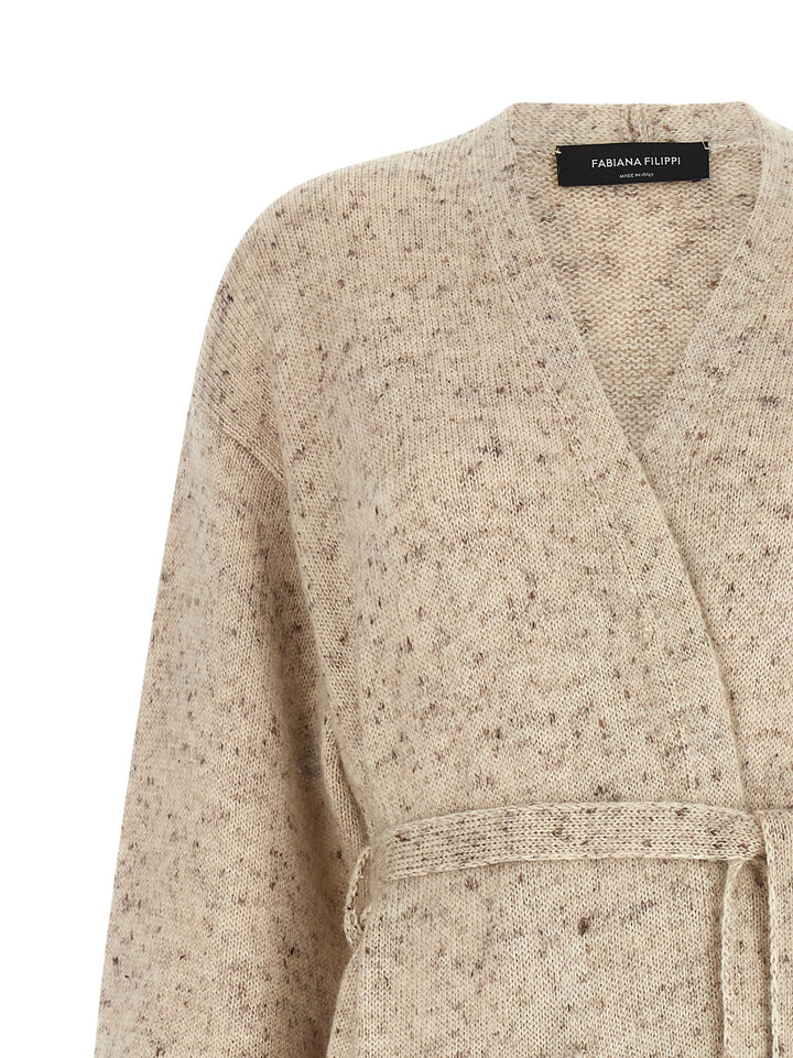 Fabiana Filippi Buttoned Yarn Cardigan Sweaters and Cardigans - Beige | 3acbe0ae44e96814cf1b9ff8deb40cb174e59c18
