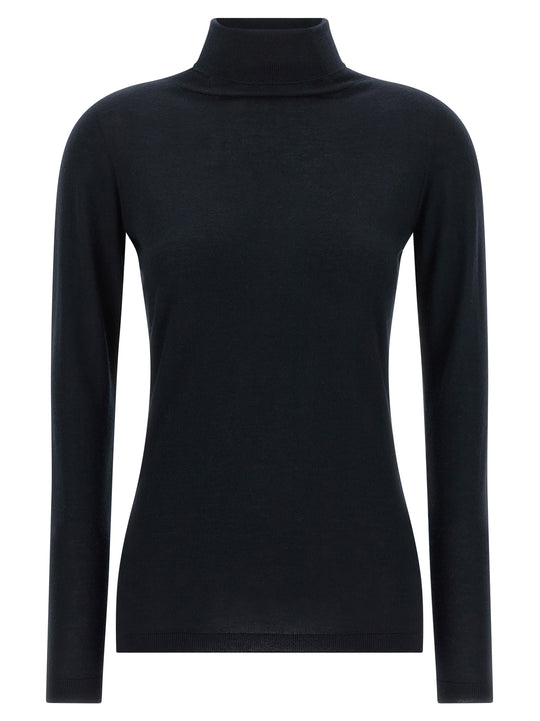 Cashmere And Silk Turtleneck Sweater Sweaters And Cardigans Blue