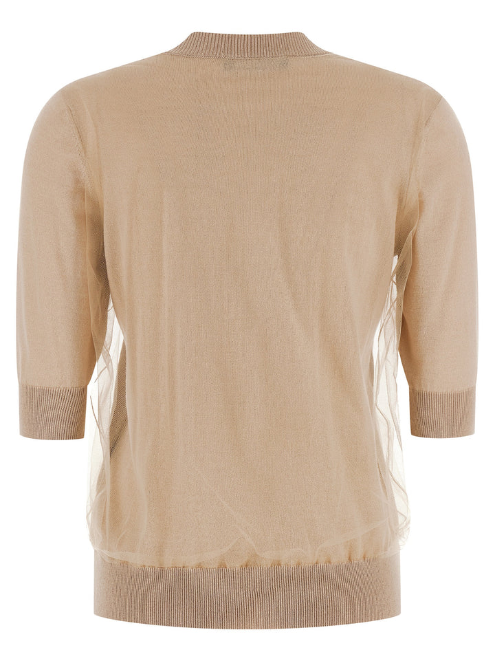 Fabiana Filippi Double Layer Sweater Sweaters and Cardigans - Beige | 0f311282b69bd792b61e2ce3102155ef055b82dd