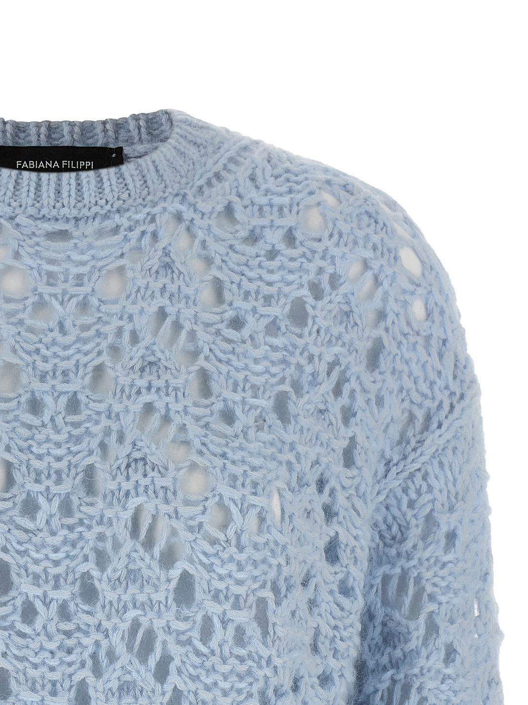 Fabiana Filippi Openwork Sweater Sweaters and Cardigans - Light Blue | 7c846261764bee92161000b75454d58ec7baad73