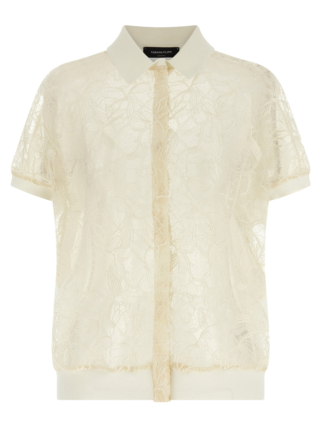 Fabiana Filippi Organza Lace Cardigan Sweaters and Cardigans - Beige | 7f96965f1bcf5c29e792429c27fafde14b0a572a