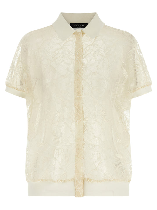 Organza Lace Cardigan Sweaters And Cardigans Beige