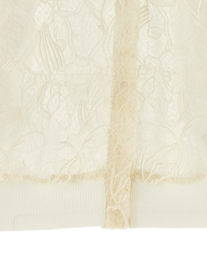 Fabiana Filippi Organza Lace Cardigan Sweaters and Cardigans - Beige | 7ed92ba8a5d12aa35fa77e2f139cfa502995d65c