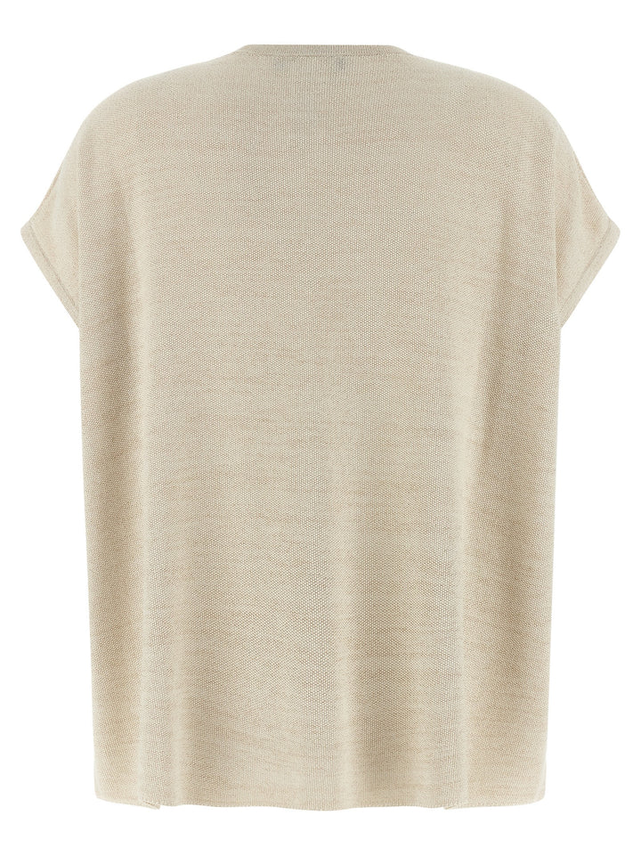 Fabiana Filippi Lamé Thread Sweater Sweaters and Cardigans - Gold | db175cf0f68f9b30609ad588658042e5e24cca5e
