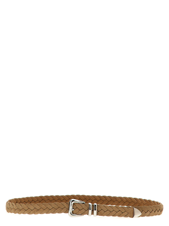 Braided Calfskin Belt Belts Beige