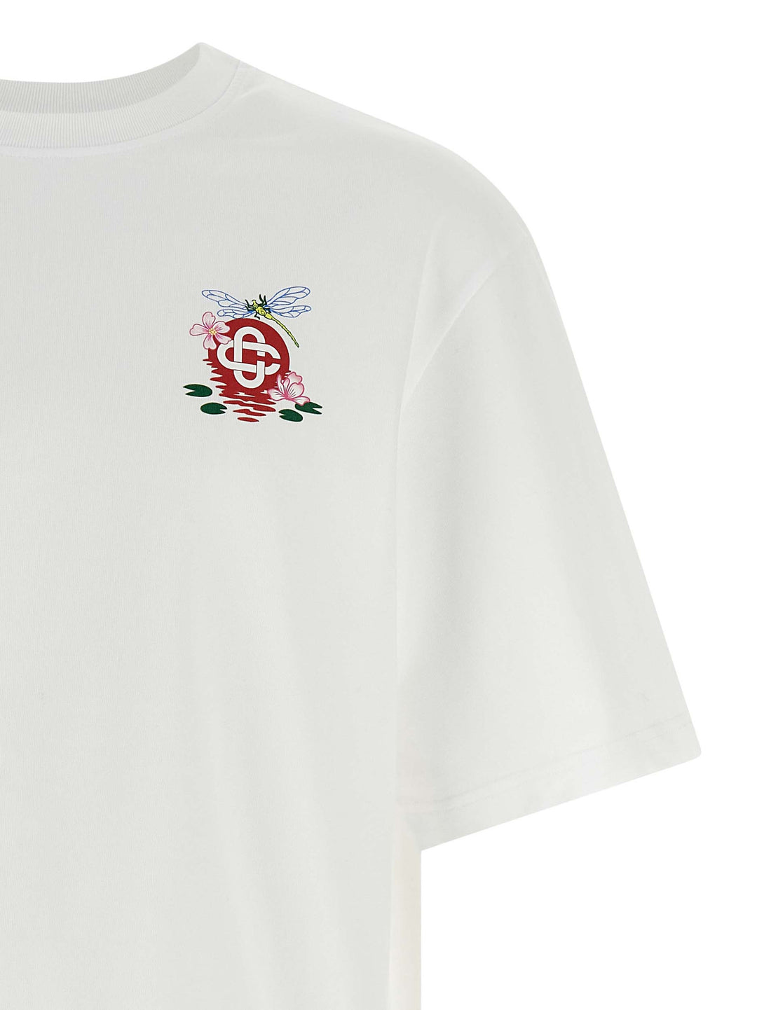 Casablanca Dragonfly Floral T-shirt - White | 17bc0b29fd7129e96f2e6483deed2aff7a0cb605