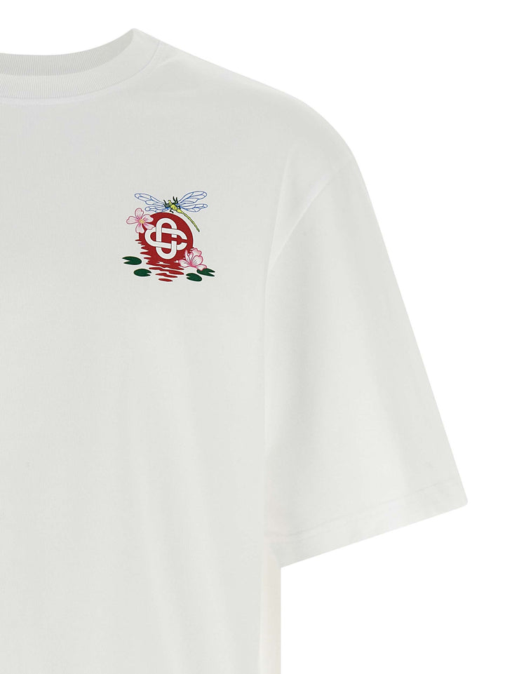 Casablanca Dragonfly Floral T-shirt - White | 17bc0b29fd7129e96f2e6483deed2aff7a0cb605