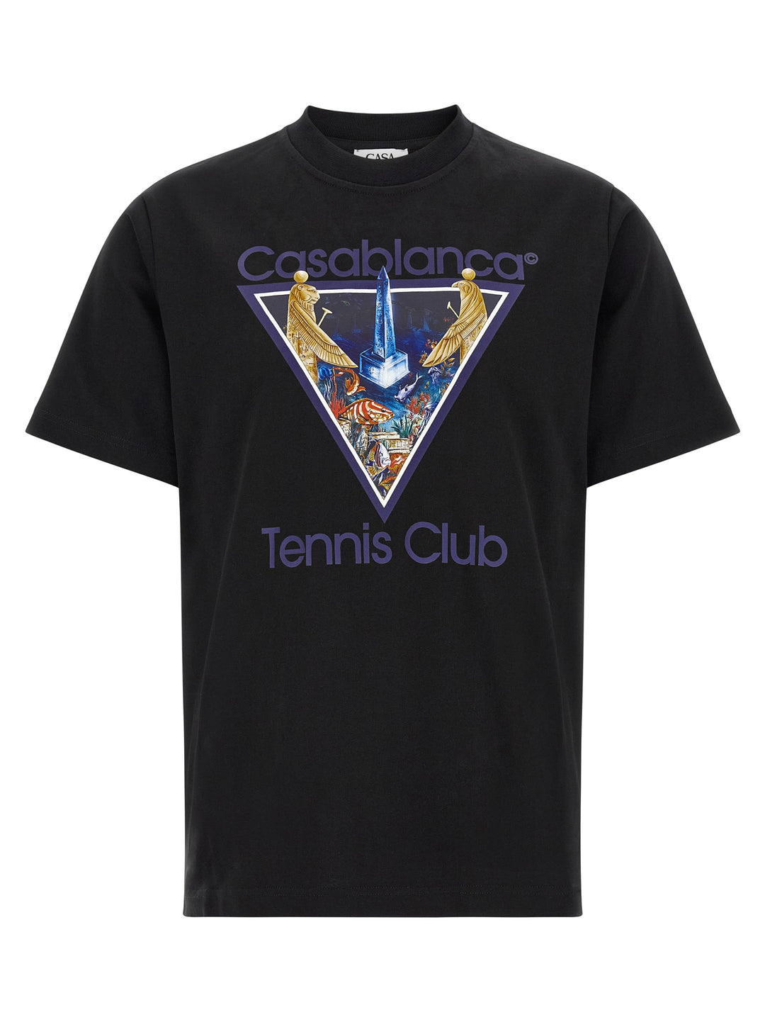 Casablanca Monde Perdu Tennis Club Icon T-shirt - Black | ed416075bbb0a606f587dbbd8436667e24fba7c5