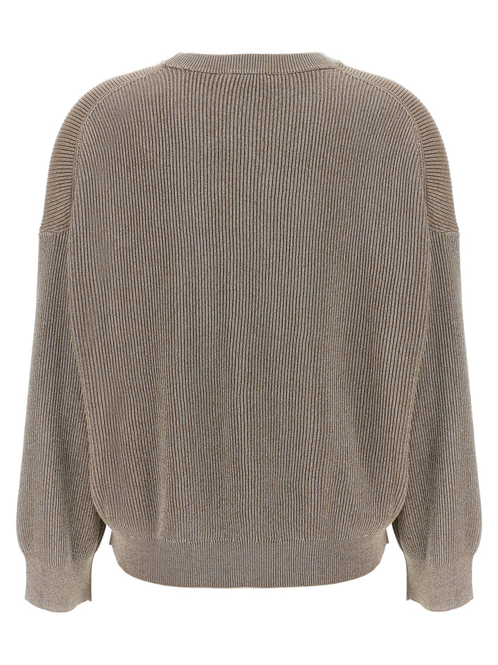 Brunello Cucinelli Sparkling Sweaters and Cardigans - Beige | 72ef1f6bb6f700c29a5d4e50c09c07986e35fcb0