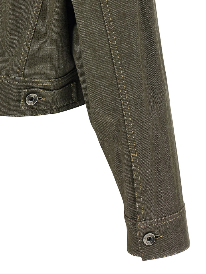 Brunello Cucinelli Cropped Jacket Puffer Jackets - Green | a5987a50a58bcd8f763e4a4e9e6cdbbd0ec90cbe