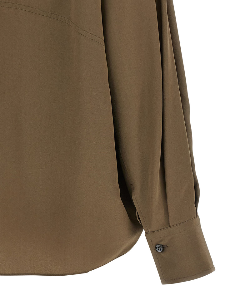 Brunello Cucinelli Silk Blouse Shirt and Blouse - Brown | ae0f4ecf47184d9a9eb100c6a1575af5c1ef2094