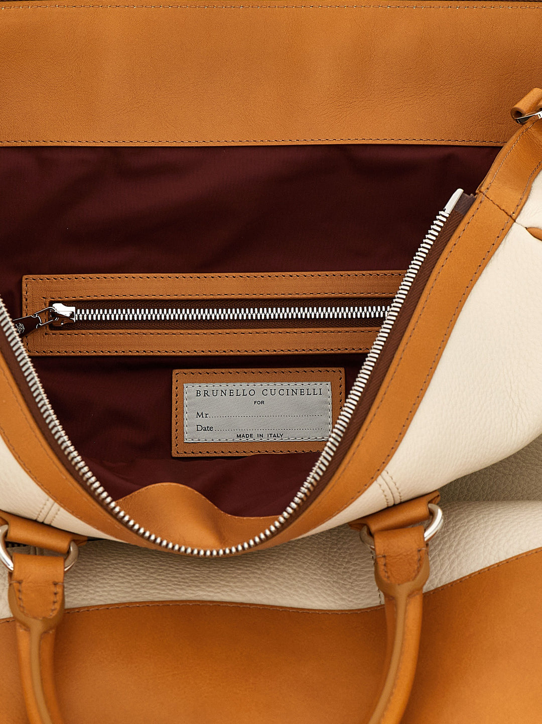 Brunello Cucinelli Leather Duffel Bag Home & Lifestyle - Beige | c1641148339c7a3d82948e888be7405294bb90c4