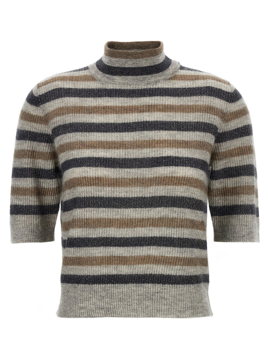 Lurex Wool Cropped Sweater Sweaters And Cardigans Multicolor