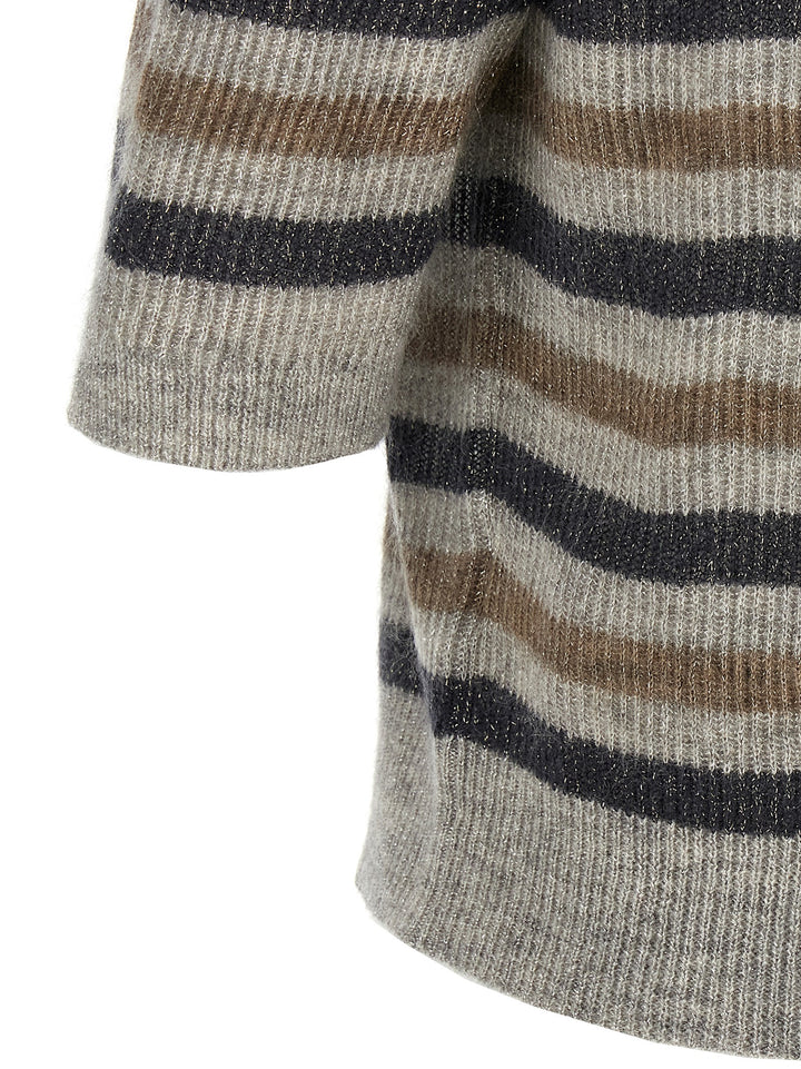 Brunello Cucinelli Lurex Wool Cropped Sweater Sweaters and Cardigans - Multicolor | 98cde4ce94af15a2204959572b44d5d4a4ee8684