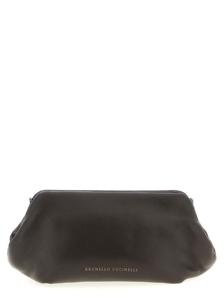 Brunello Cucinelli Monile Chain Bag Crossbody Bags - Brown | 757562d3b6e86940793316263e9eca9c3c1d80ec