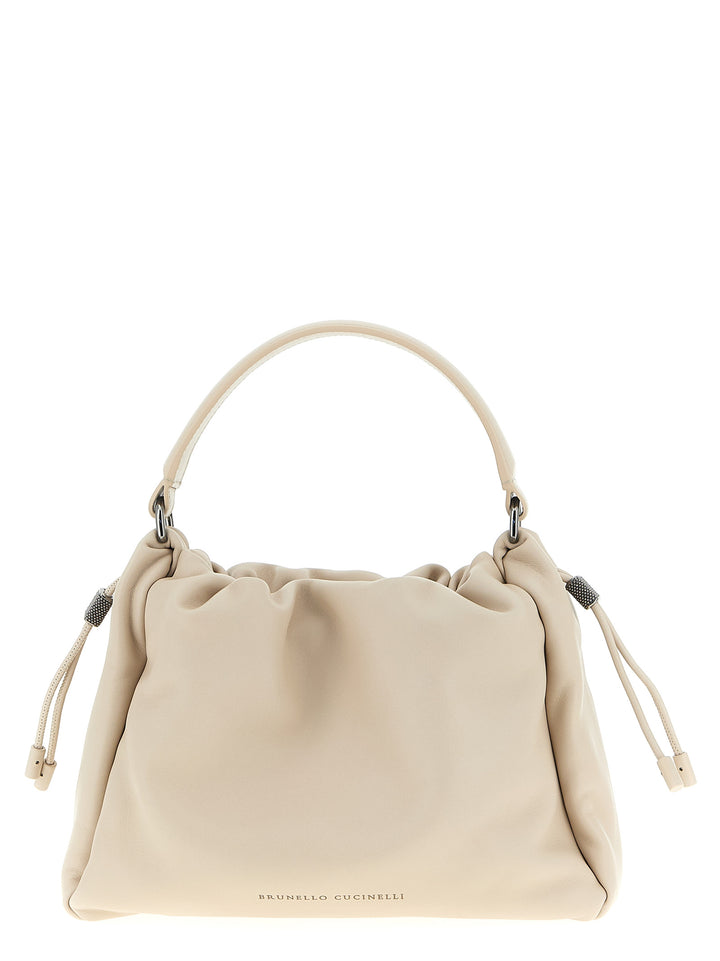 Brunello Cucinelli Bucket Mellow Hand Bags - Beige | 5421df7714bd6059fd1aa9dee32ce91b2cf28146