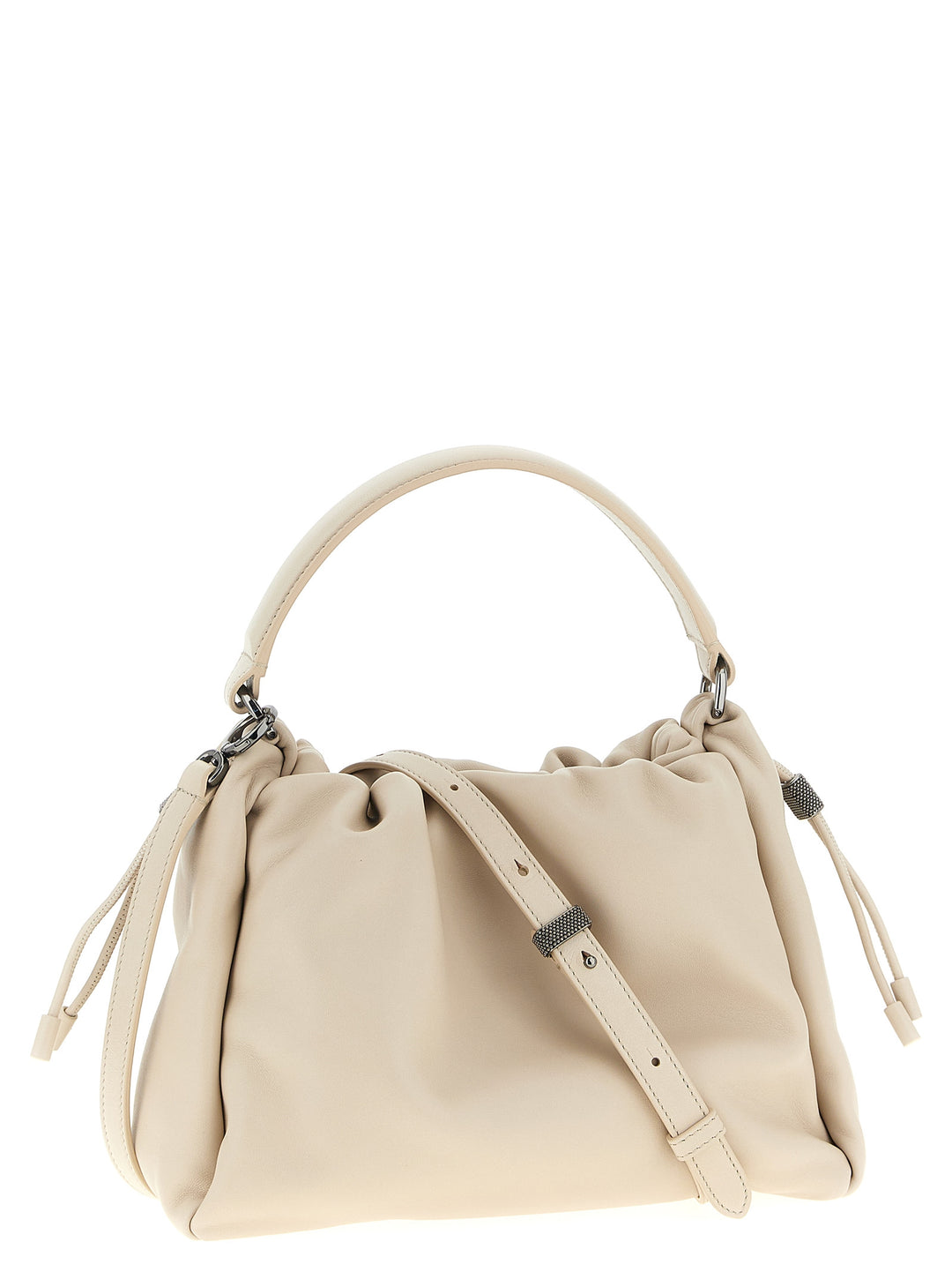 Brunello Cucinelli Bucket Mellow Hand Bags - Beige | 92e3cb10069f574f41f7f779f049f522e0217f73