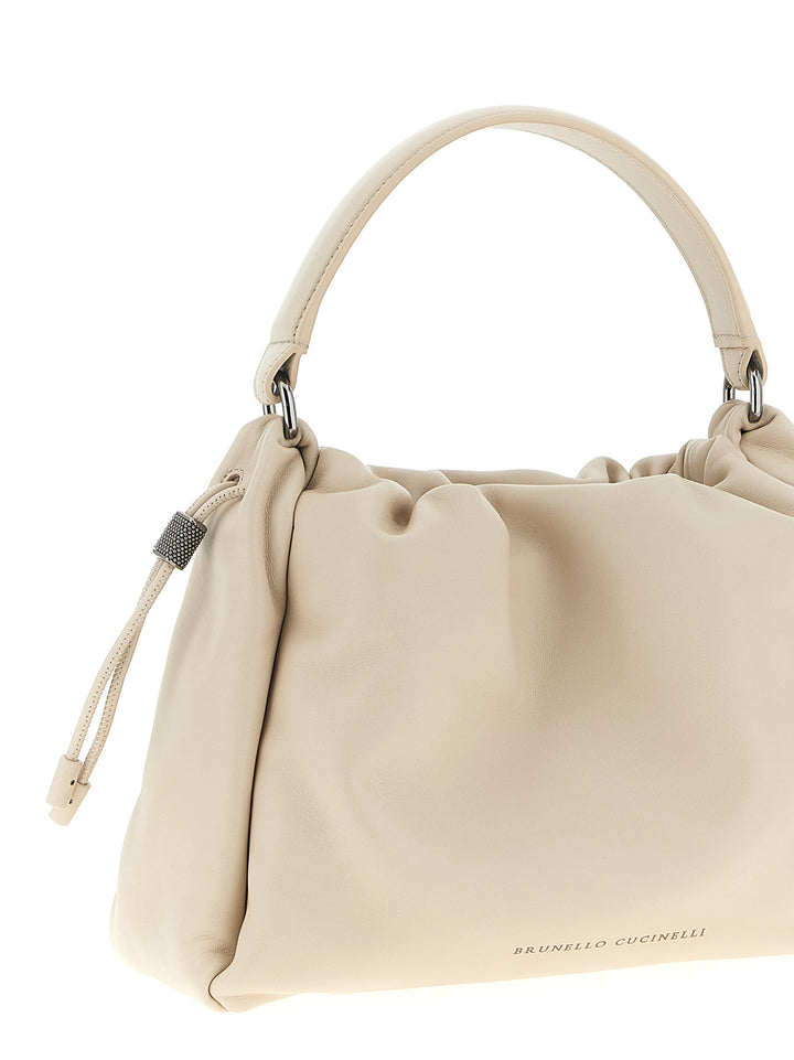 Brunello Cucinelli Bucket Mellow Hand Bags - Beige | e8a355e7dbb522ee4aeafd3b292c362e9fddd1c4
