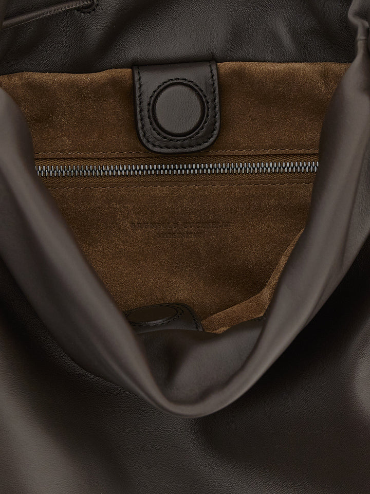 Brunello Cucinelli Bucket Mellow Hand Bags - Brown | c081fe2ca2a4207807f99449f302a32cde7d9821