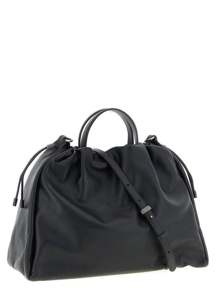 Brunello Cucinelli Mellow Tote Bag - Black | 3b4fe147c60731e8627955182189c2b962d5f504