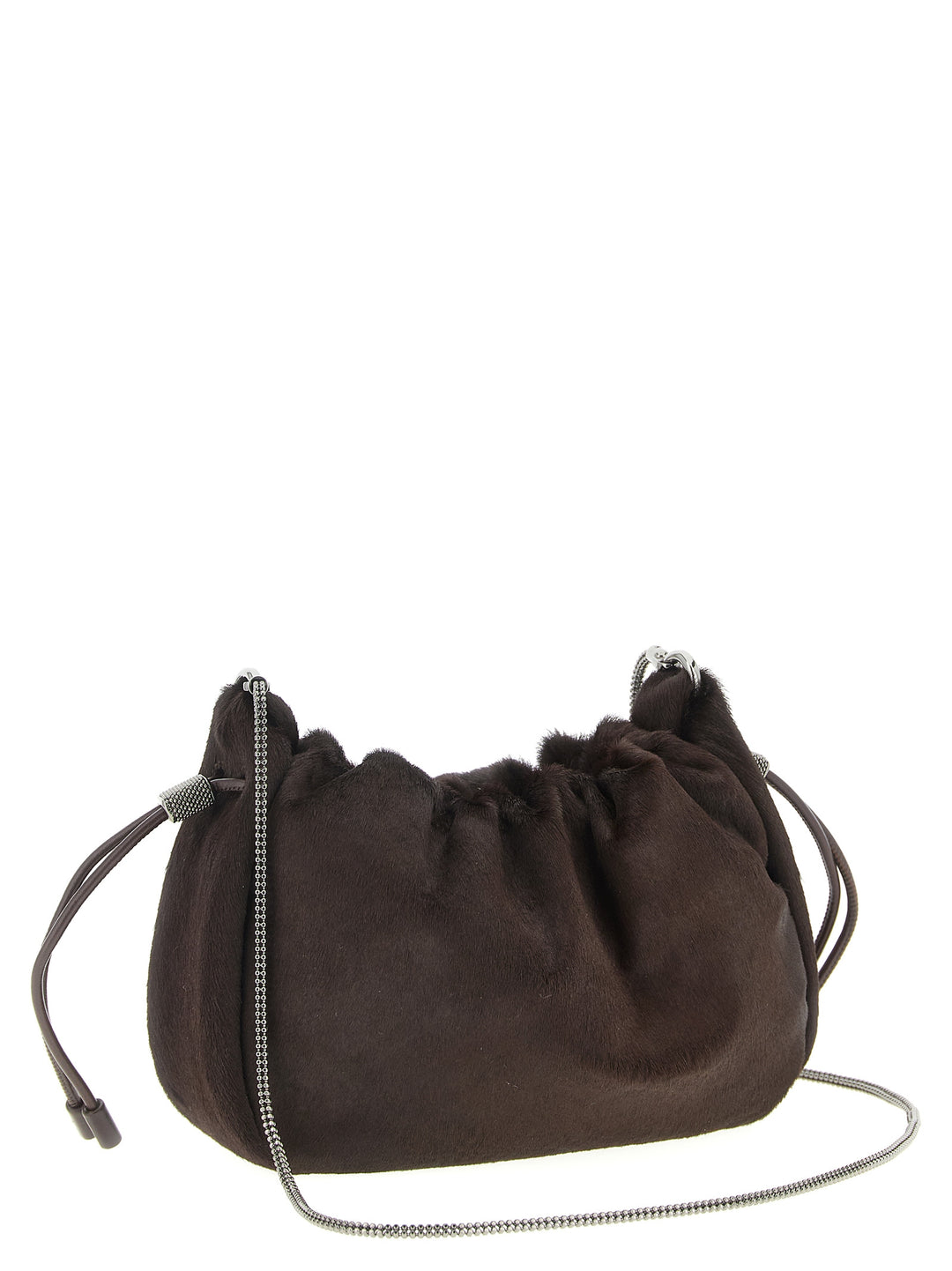 Brunello Cucinelli Bucket Mellow Crossbody Bags - Brown | c8fab44aaa15c28b5c9050efd57893f9736e822e