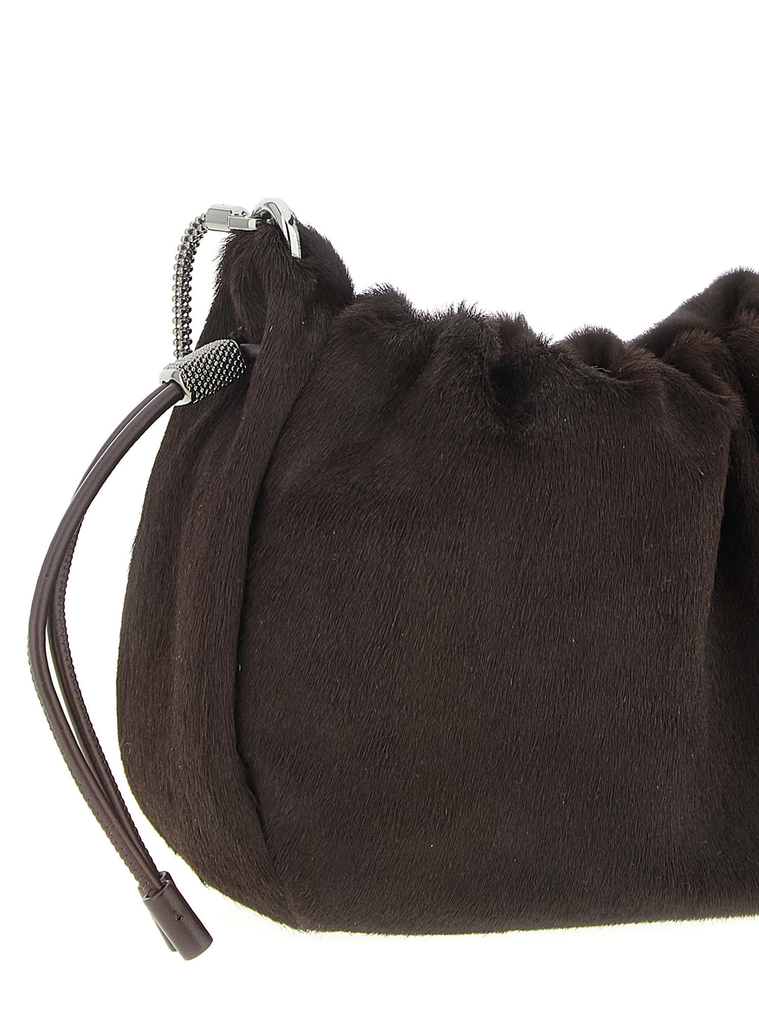 Brunello Cucinelli Bucket Mellow Crossbody Bags - Brown | f33ee3435d989f83349b7eb3fb2c6003406f5215