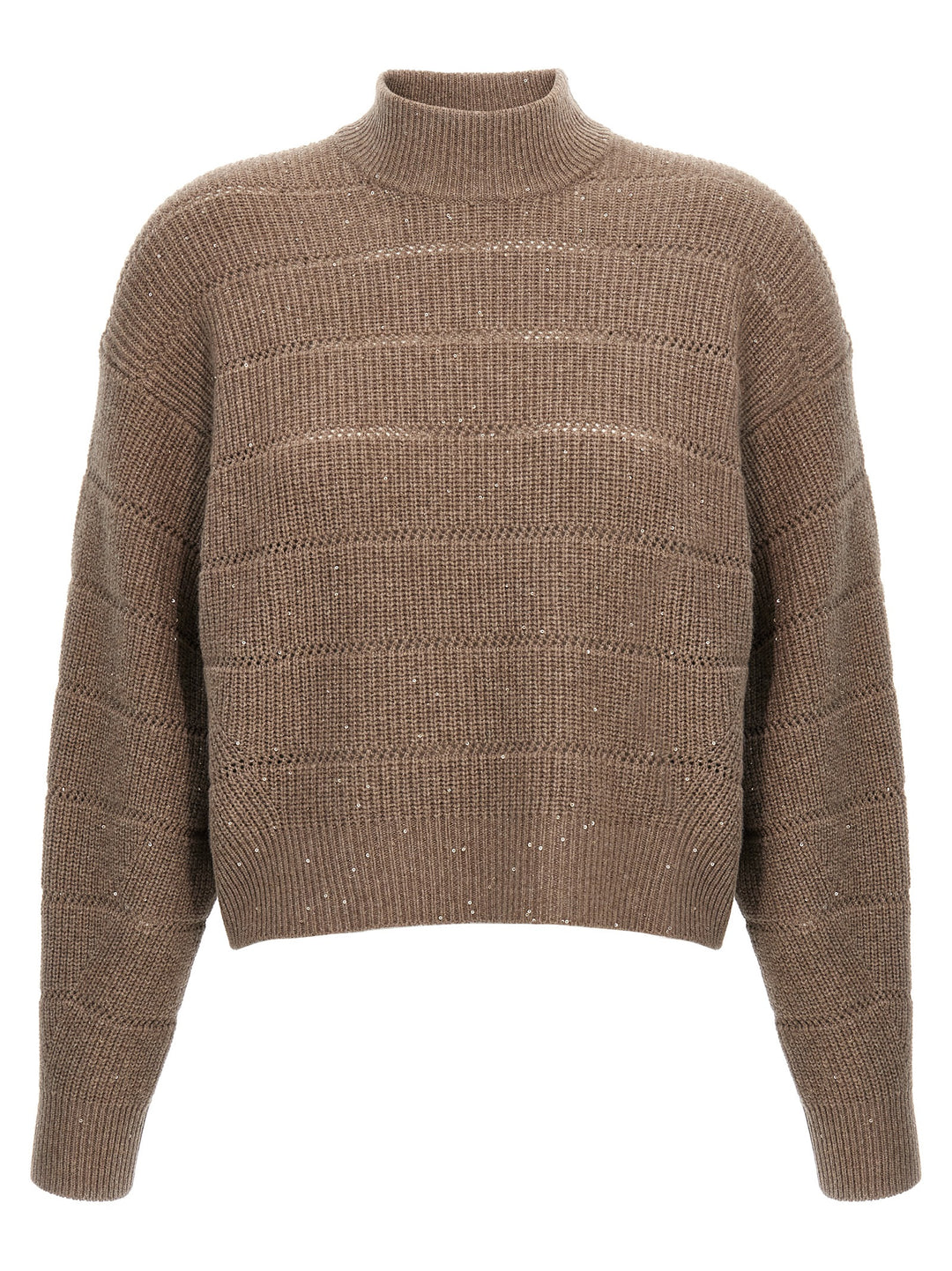 Brunello Cucinelli Rustic Dazzling Net Sweaters and Cardigans - Brown | 393fa8ef4878a2268cd1519db5b286d0f31bda95