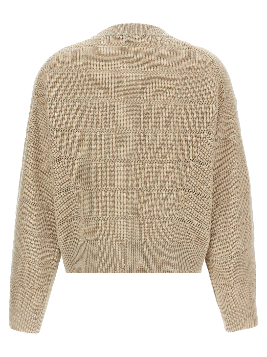 Brunello Cucinelli Rustic Dazzling Net Sweaters and Cardigans - Beige | 2b7e9ea38f0f96862ec0d223686732afb5dbbc01