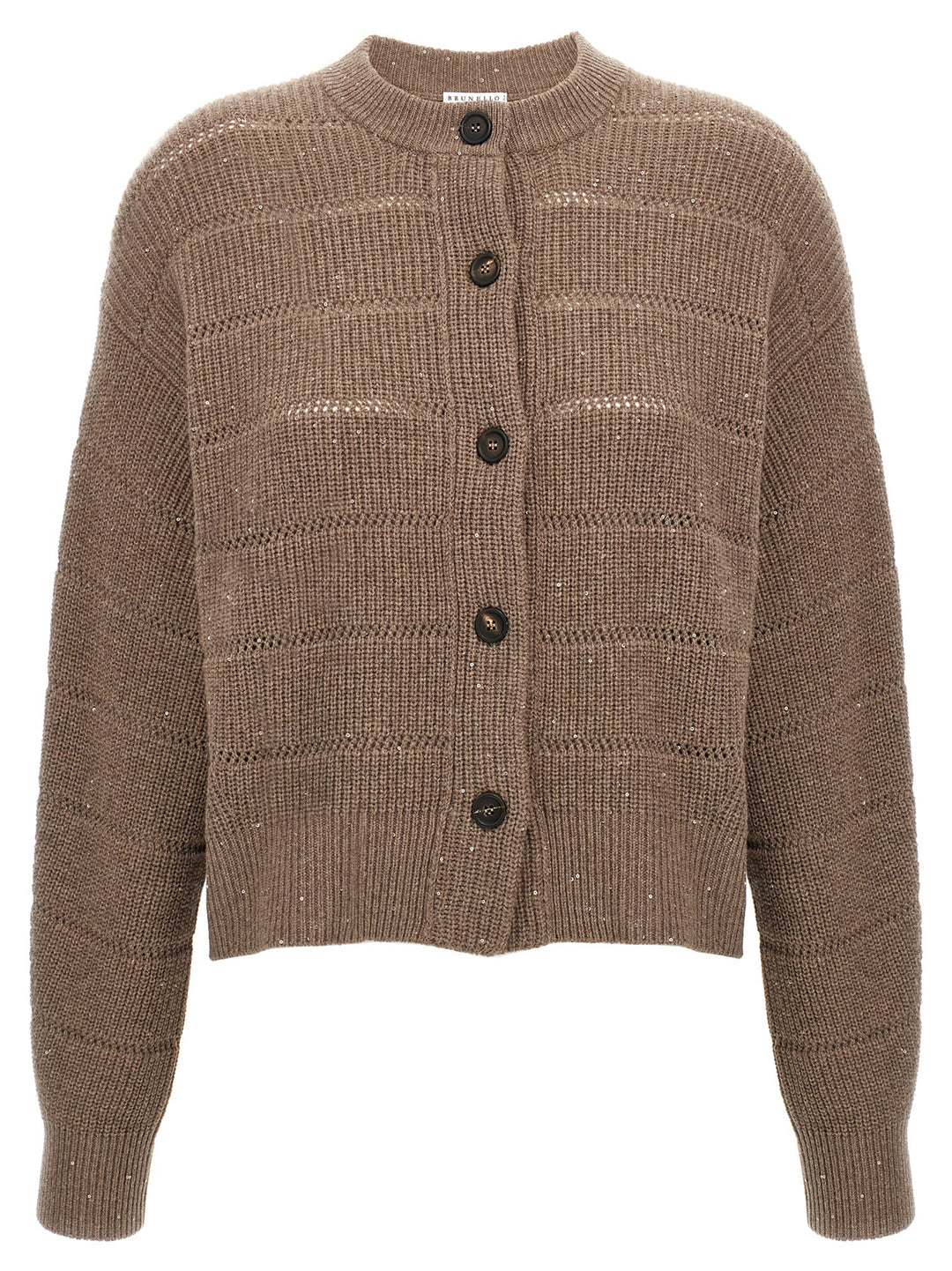 Brunello Cucinelli Rustic Dazzling Net Sweaters and Cardigans - Brown | eb40f95551fe8b1c094e74390a468442a3d63f8a