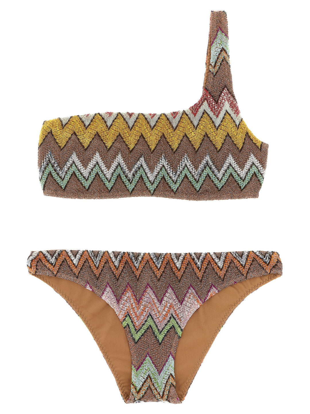 Missoni Lamé Viscose Bikini Beachwear - Brown | 7b3f0853a745a5225f276e7a3eaf242d7e217a21