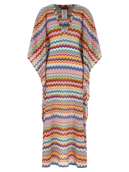 Zigzag Knit Dress Dresses Multicolor