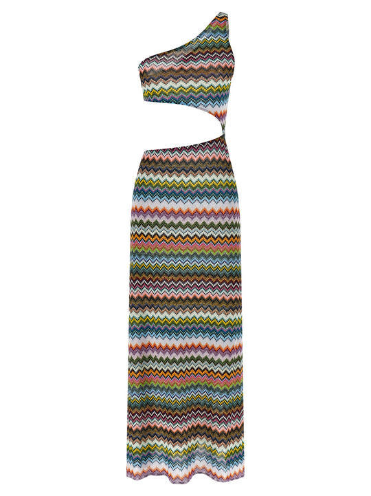 Knitted Swimwear Cover Up Dresses Multicolor
