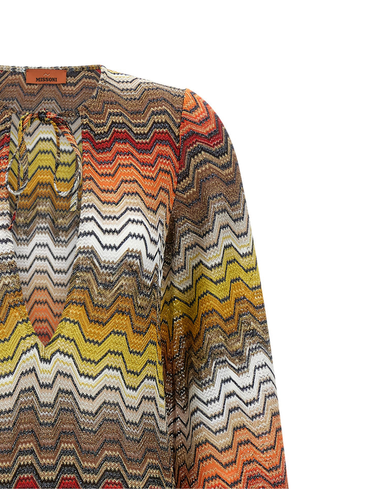 Missoni Greek Motif Cover-Up Dress Beachwear - Multicolor | 336046372da40bb197b68c18899a4501d1bb307f