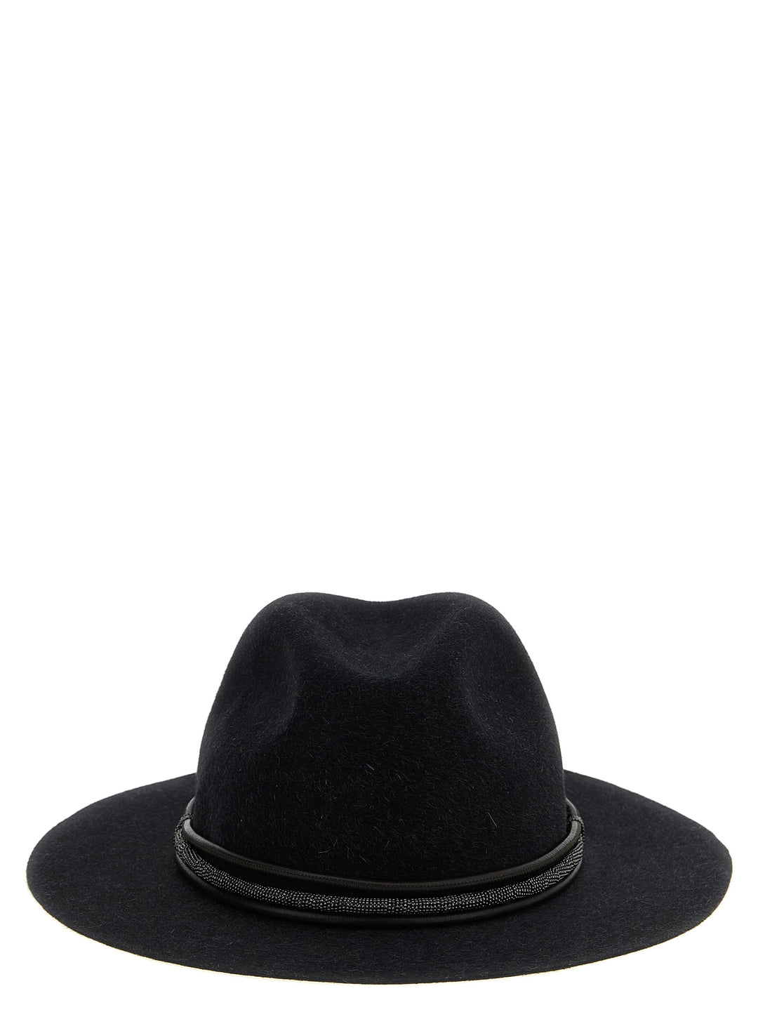 Brunello Cucinelli Jewel Leather Hat Hats - Gray | 317805ca8e5eadfe43d35bff09841230aec13707