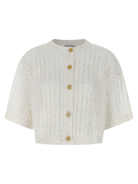 Dazzling Cable Sweaters And Cardigans White