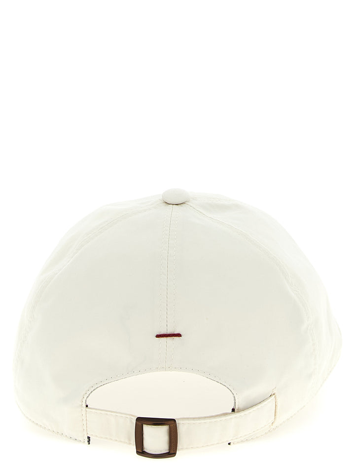 Brunello Cucinelli Logo Embroidery Cap Hats - White | c43b539387127c59584fb0d99768ef19b524cd48