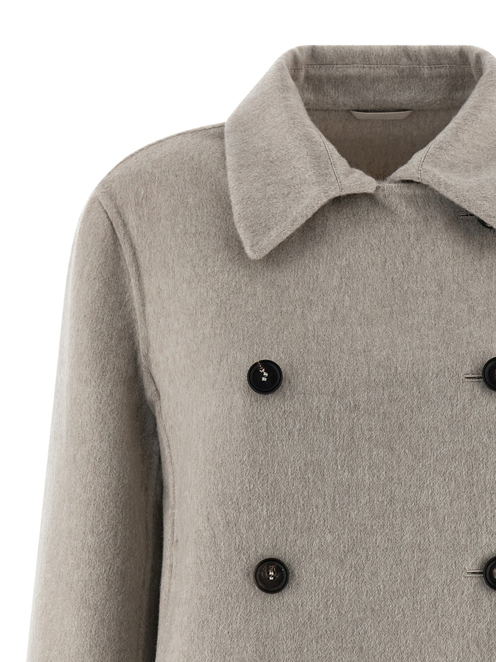 Brunello Cucinelli Cashmere Coat Coats and Trench Coats - Gray | d7b2d52216efffd5b04956dc15395e50e42ca76c