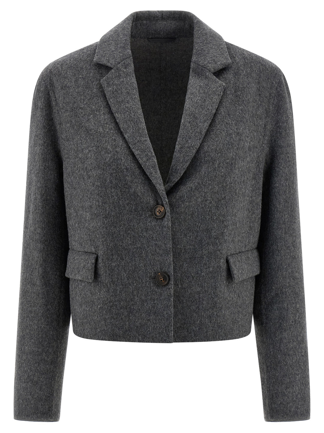 Brunello Cucinelli Crop BlazerS - Gray | ac796444577c6b16df2e4cd7e4646719625d0724