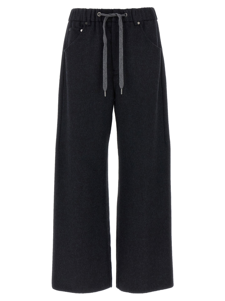 Brunello Cucinelli Flannel Pants - Gray | f1e0453367e169fcd200c36e9851c3d6c93433eb